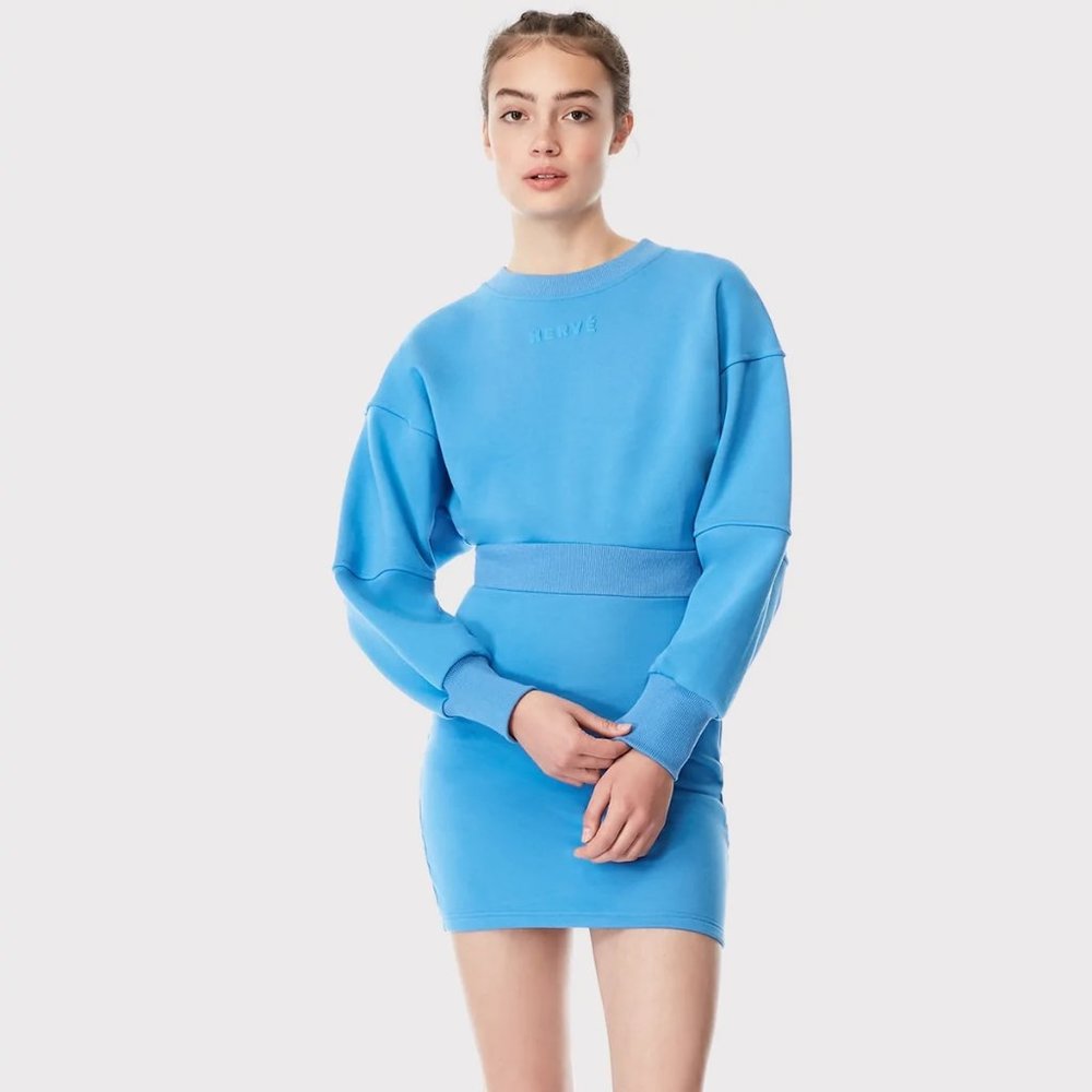 HERVE LEGER MINI SWEATSHIRT DRESS